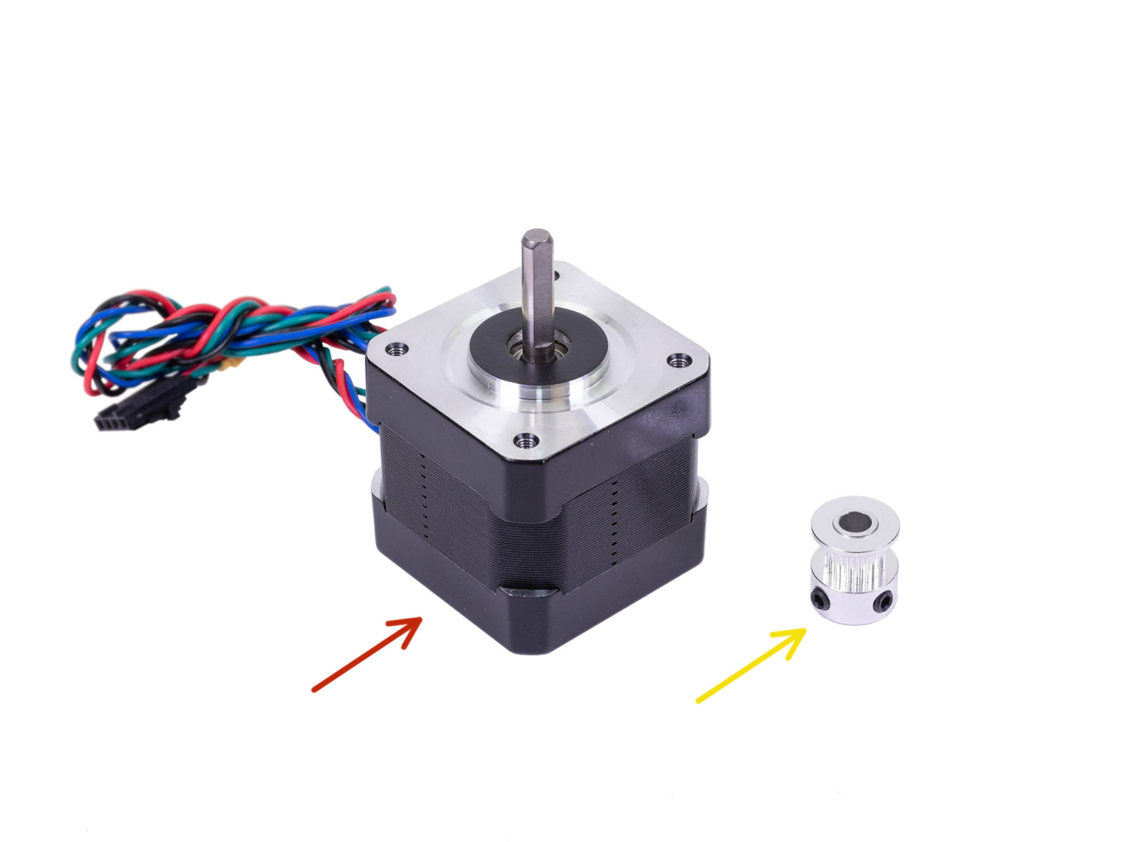 Assembling the X-axis motor pulley (part 1)