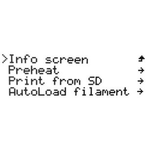 Menu LCD i3 (pré firmware 3.9.0)