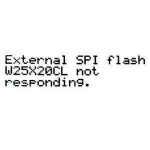 Externí SPI flash W25X20CL/xFLASH neodpovídá - chyba