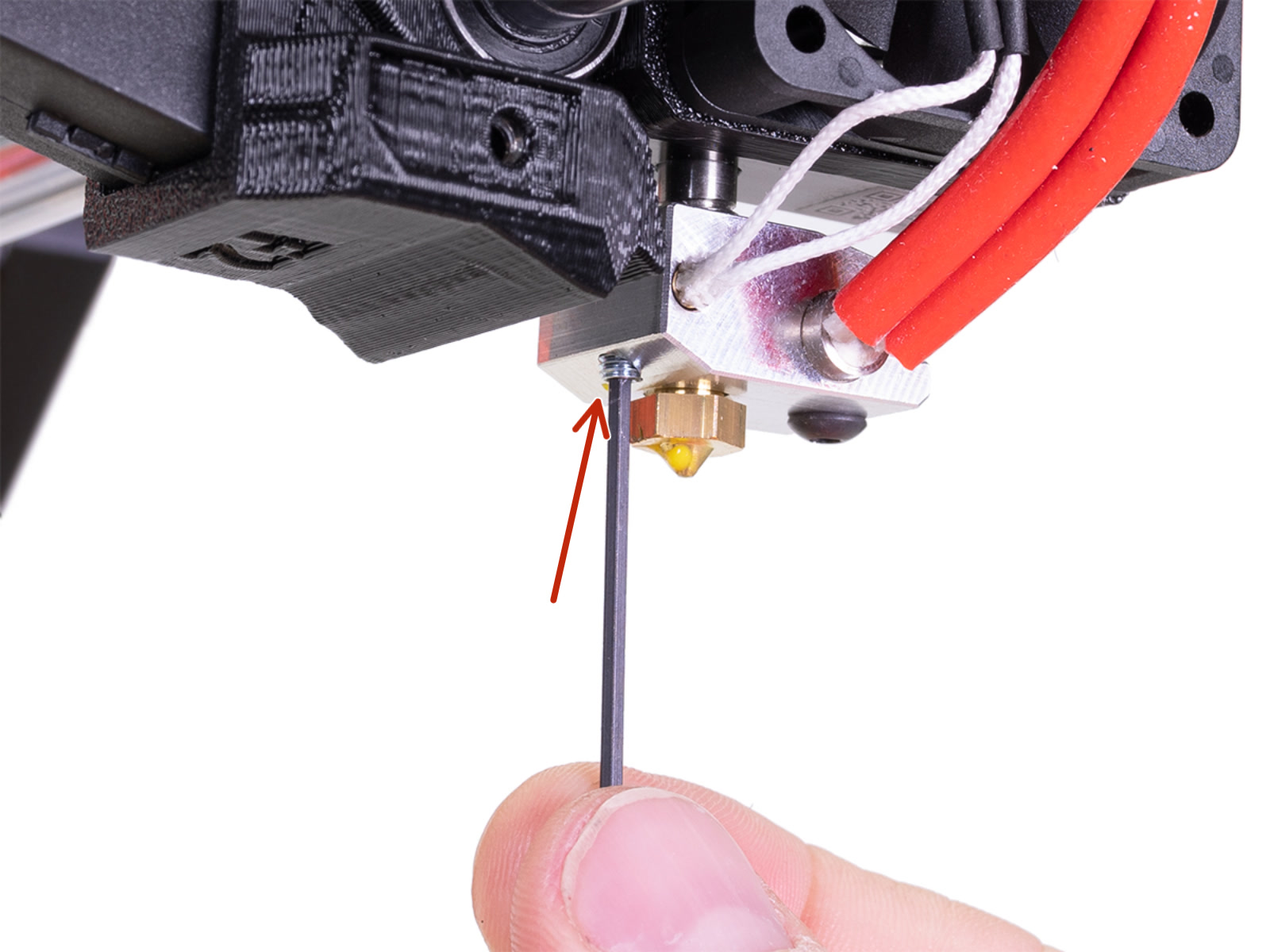 Removing the hotend thermistor (old design)