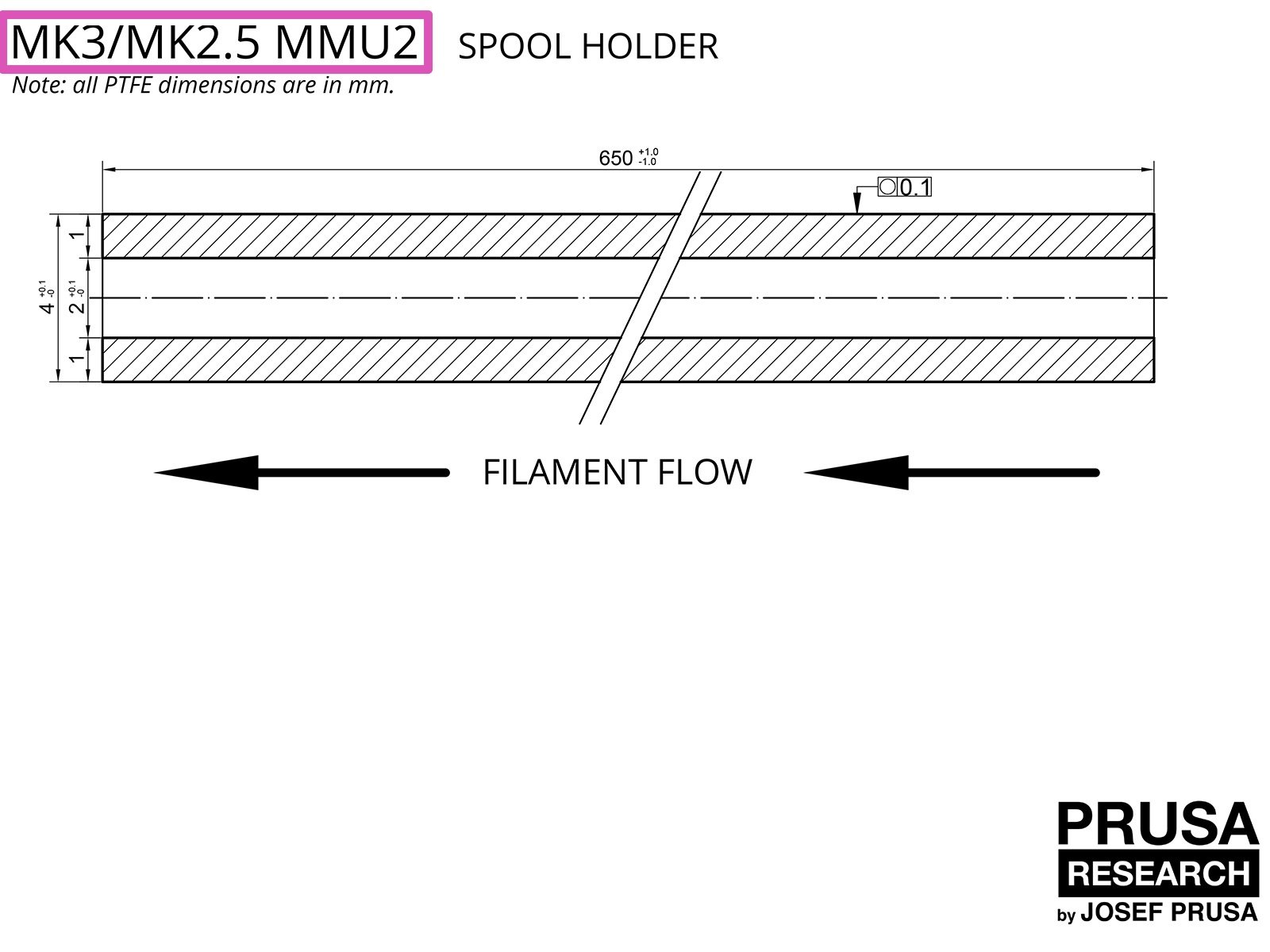 OBSOLÈTE : PTFE pour le MMU2 des MK3/MK2.5 (partie 1)