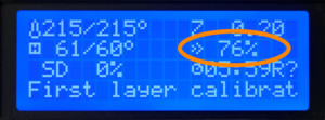 first layer calibration lcd