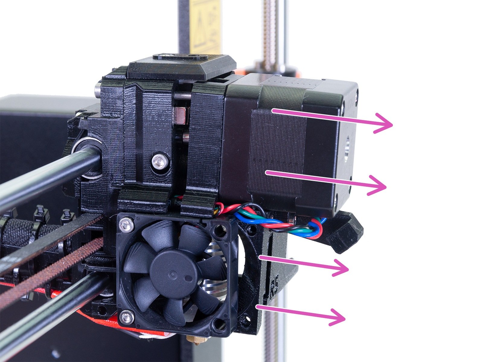 Partial disassembly of the extruder