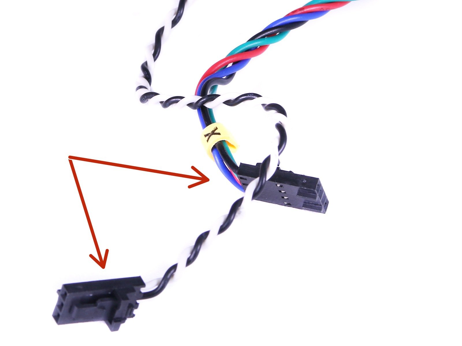 X-axis: Removing the motor cables