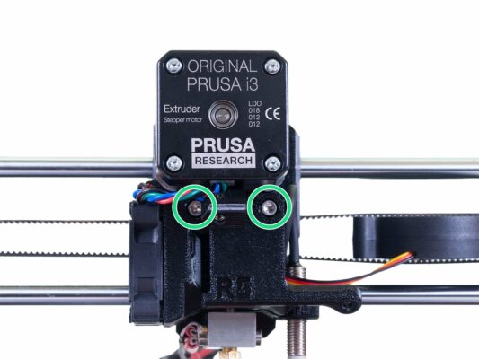 Partial disassembly of the extruder