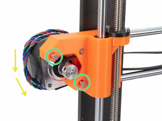 Assemblaggio cinghia asse X (parte 3, vecchio design)