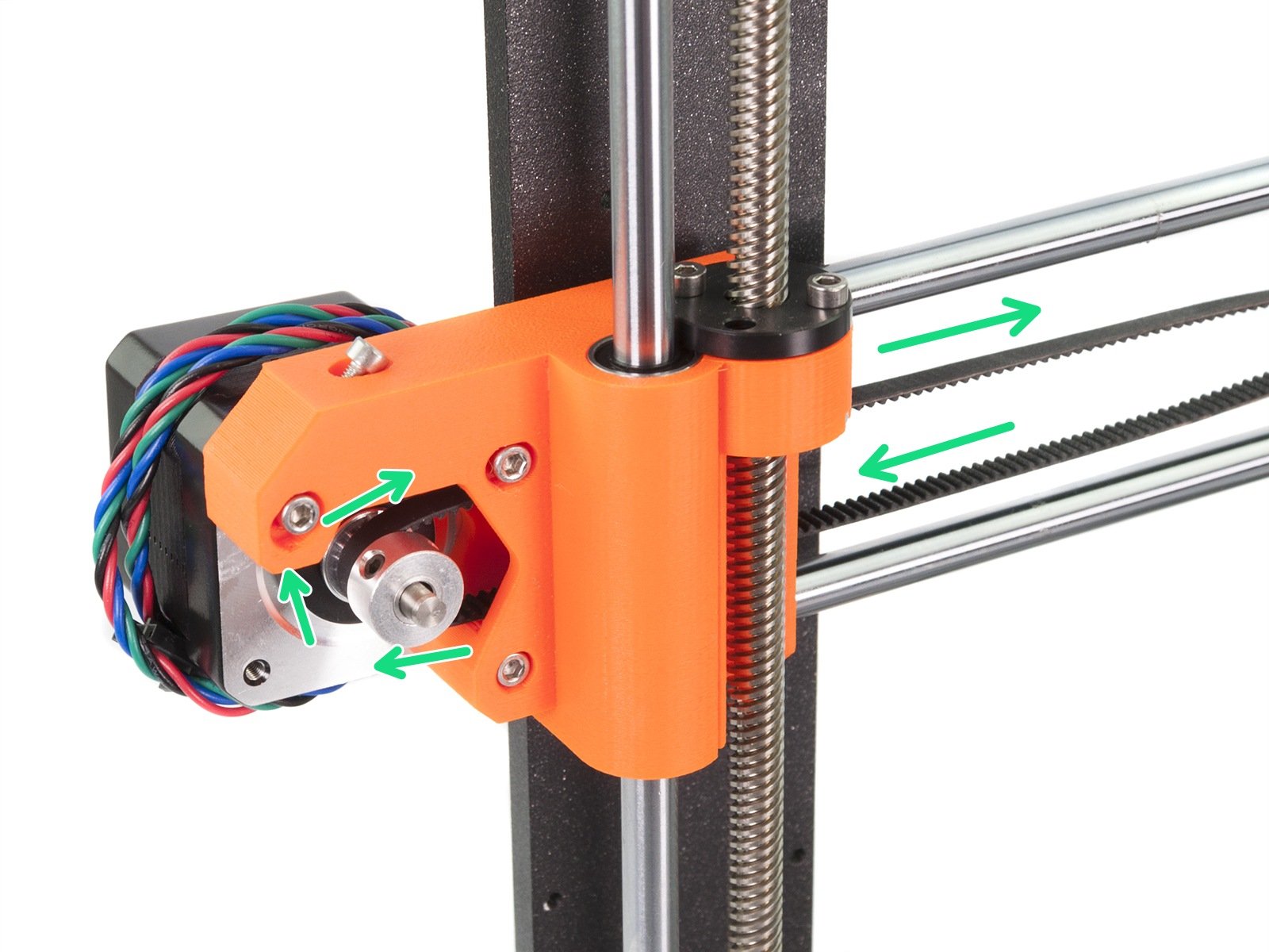 Assemblaggio cinghia asse X (parte 2, nuovo design)