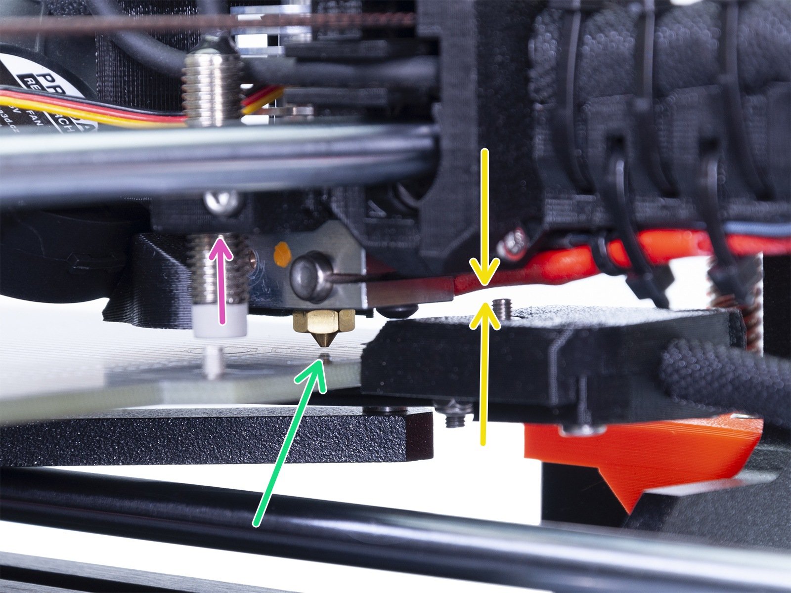 Comprobando los cables del hotend