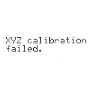 Messages d'erreur de la Calibration XYZ (MK3/MK3S/MK3S+)